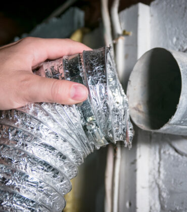 Flexible,Aluminum,Dryer,Vent,Hose,,Removed,For,Cleaning/repair/maintenance.